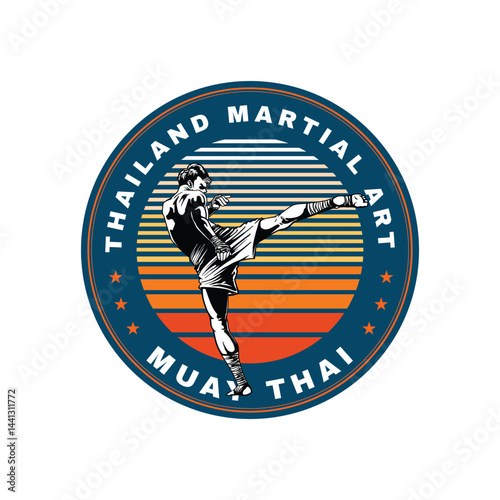 badge design of muay thai 