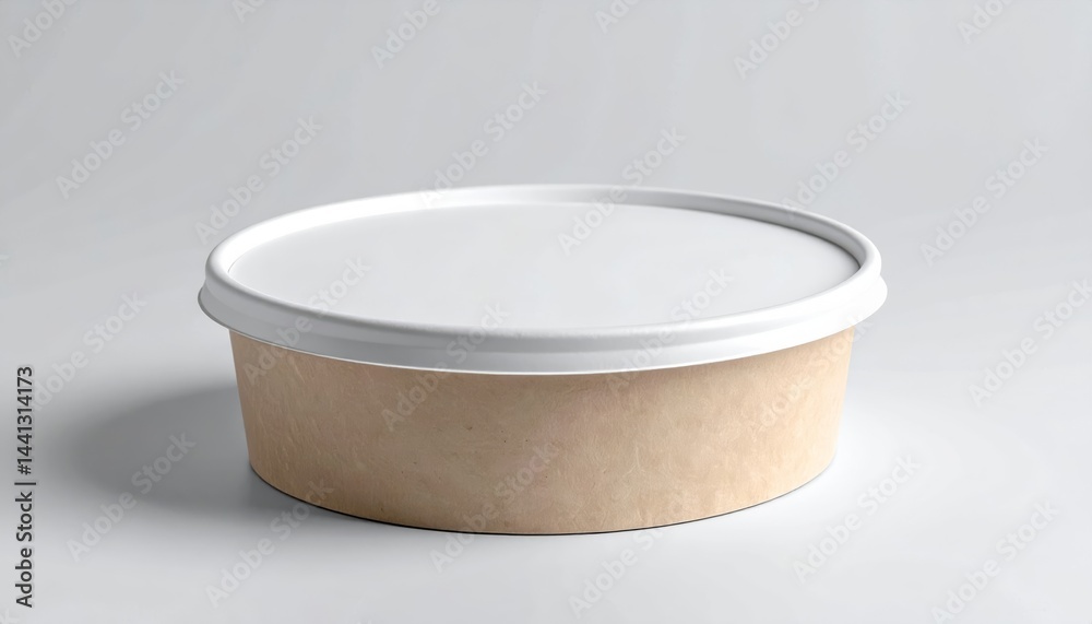 Eco Friendly Kraft Paper Food Container with White Lid Perfect for Takeout or Delivery Eco Friendly Kraft Paper Food Container with White Lid Perfect for Takeout or Delivery