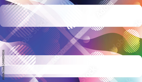 Geometric Design, Shapes. Design For Your Header Page, Ad, Poster, Banner. Vector Illustration with Color Gradient.