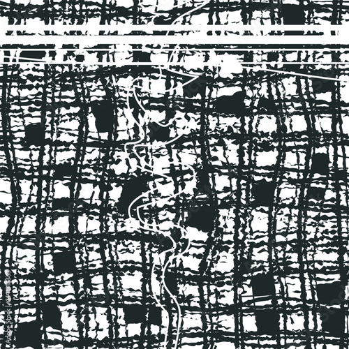 The texture consists of a dense mass that resembles a noisy and distorted grid with jagged lines.