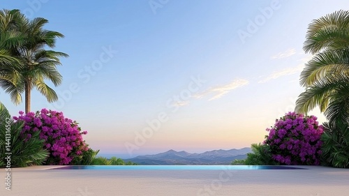 Serene Infinity Pool With Ocean View