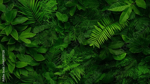 Vibrant Green Tropical Leaf Background
