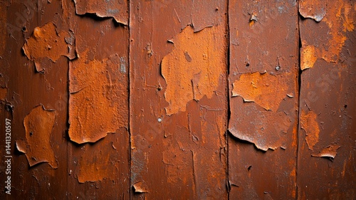 Weathered Metal Surface Background With Peeling Paint