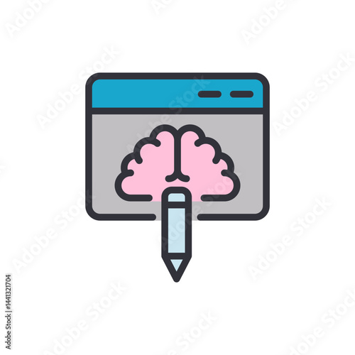 Creative idea colored icons, minimalist vector illustration ,simple transparent graphic element .Isolated on white background