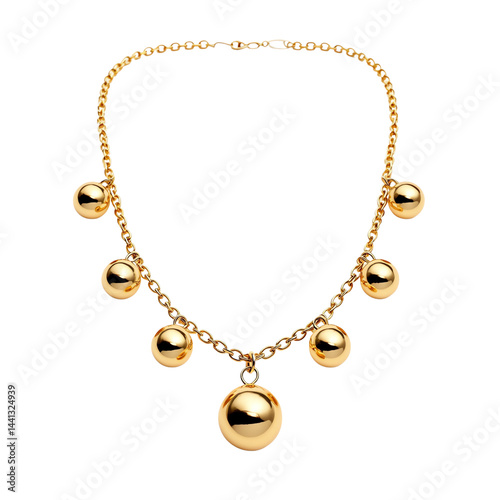 Wallpaper Mural Elegant gold necklace with decorative balls. Torontodigital.ca