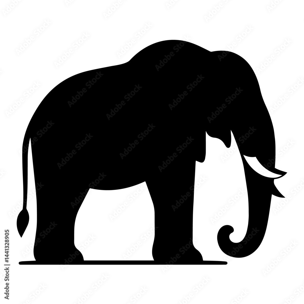 Fototapeta premium black and white vector silhouette