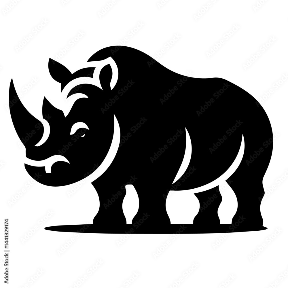 Obraz premium black and white vector silhouette