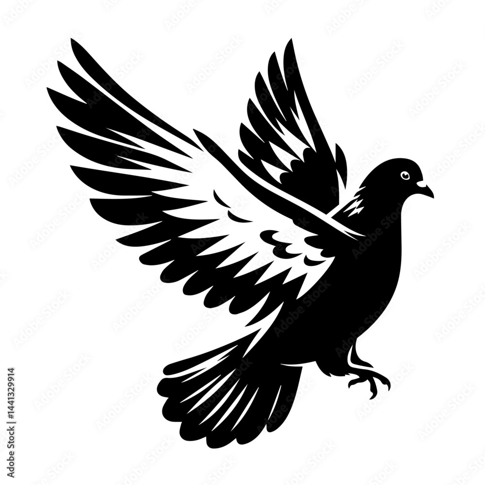 Fototapeta premium black and white vector silhouette