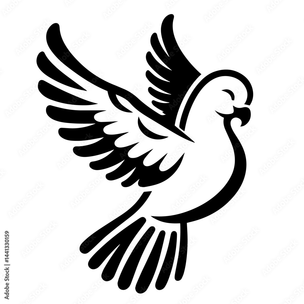 Obraz premium black and white vector silhouette