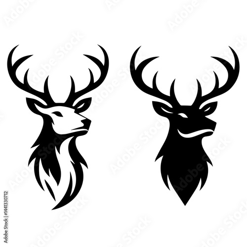 black and white vector silhouette