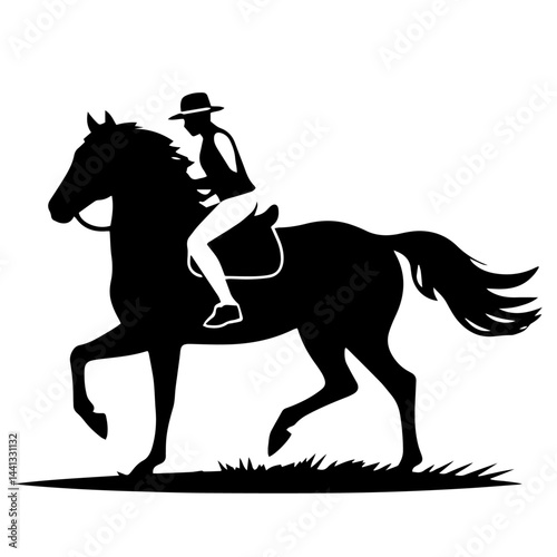 black and white vector silhouette