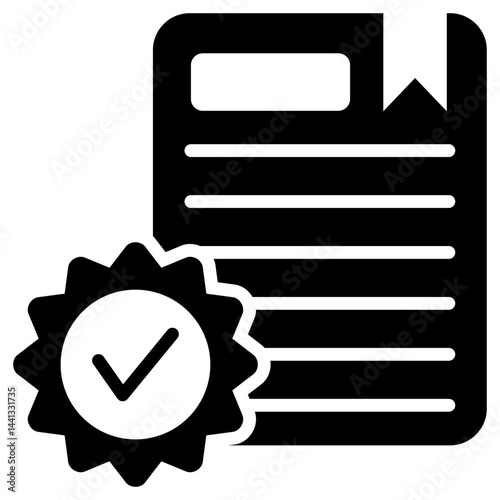 Certificate Glyph Icon