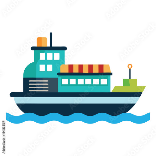 Barge icon isolated on white background