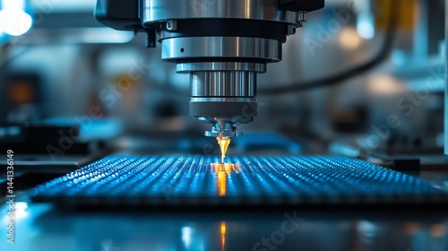 Semiconductor Manufacturing Process with Silicon Dies Attached by Pick and Place Machine in a Clean Fab