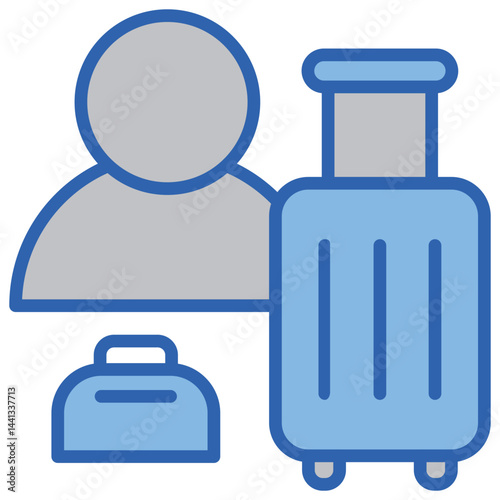 Guest Blue White Icon