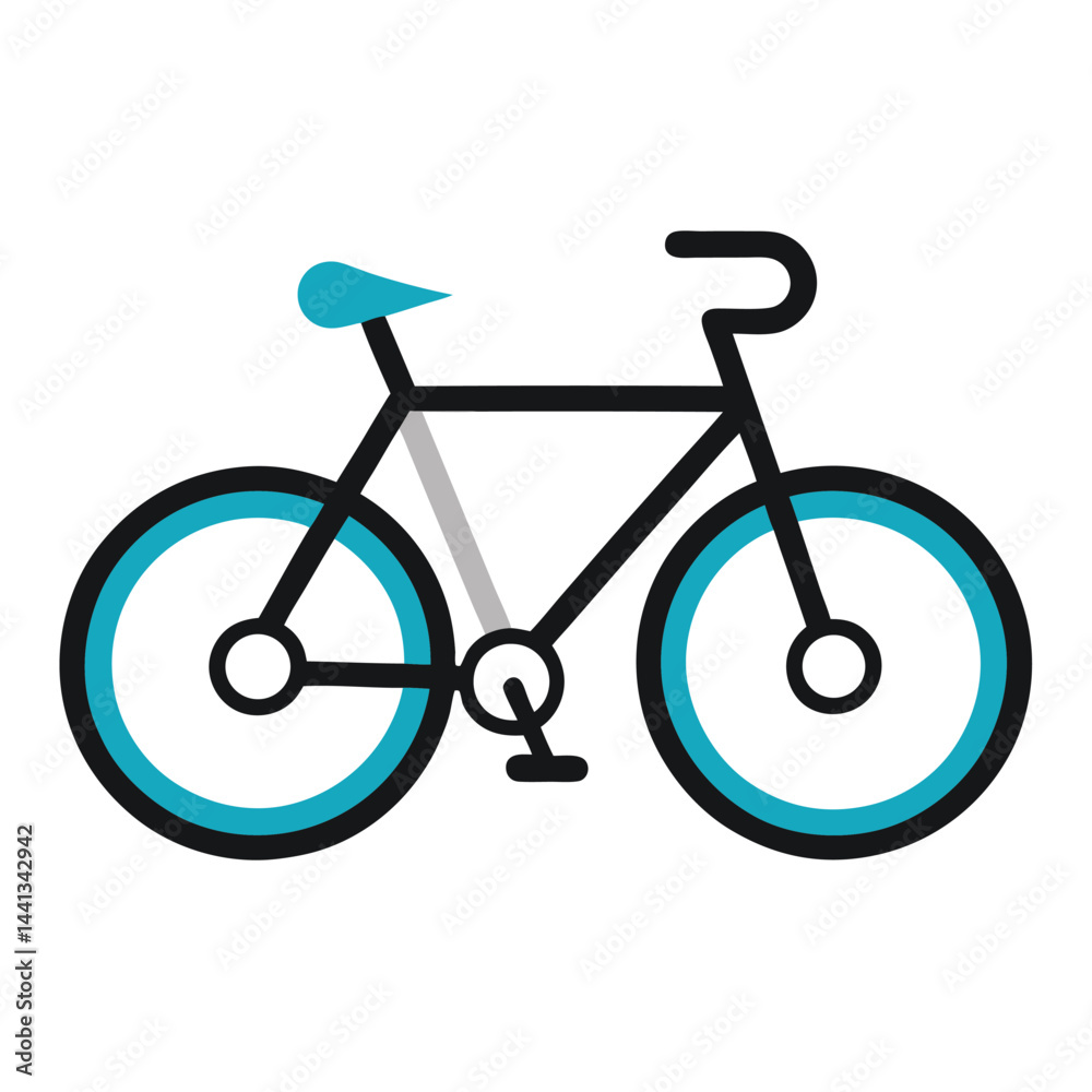 Bicycle icon isolated on white background