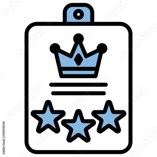 Exclusive Pass Blue Black Icon