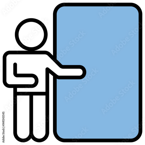 Welcome Blue Black Icon
