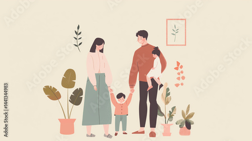 Modern minimalist parenting lifestyle 