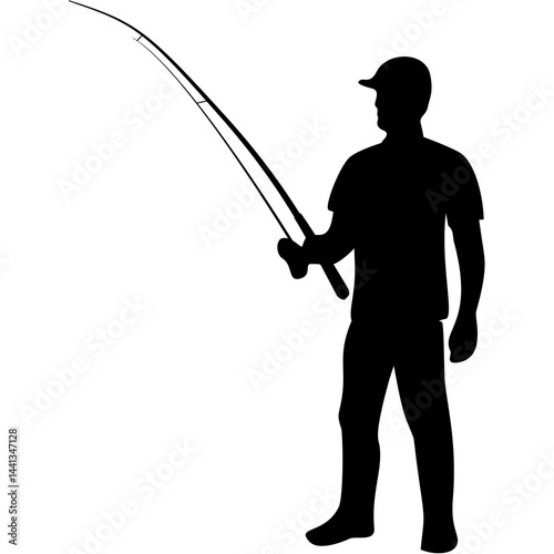 Man Fishing Silhouette