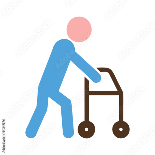 elderly person walking