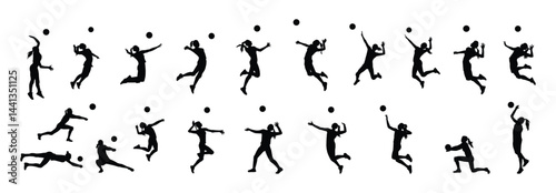 volleyball player silhouette woman volleyball player silhouette