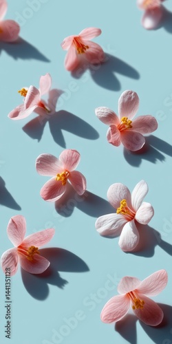 Soft Serenity Minimalist Floral Branding Concept for Wellness Marketing - Delicate Pastel Blooms Inspiring Mindful Digital Content Creation