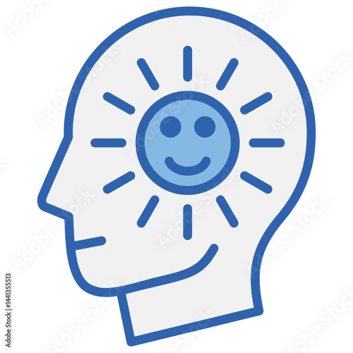 Optimism Blue White Icon
