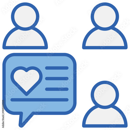 Amiability Blue White Icon