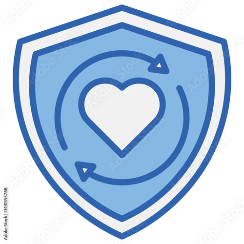 Loyalty Blue White Icon