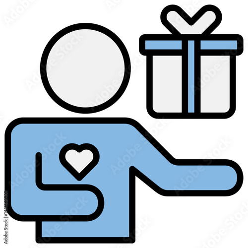 Altruism Blue Black Icon