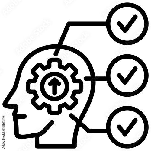 Cognitive Enhancement Outline Icon
