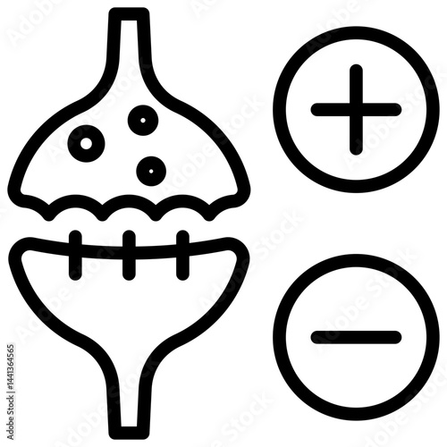 Synaptic Plasticity Outline Icon