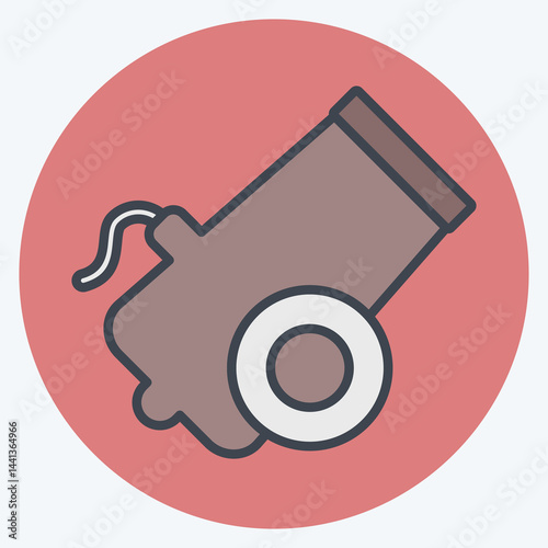 Icon Bullet. related to Military symbol. color mate style. design editable 1