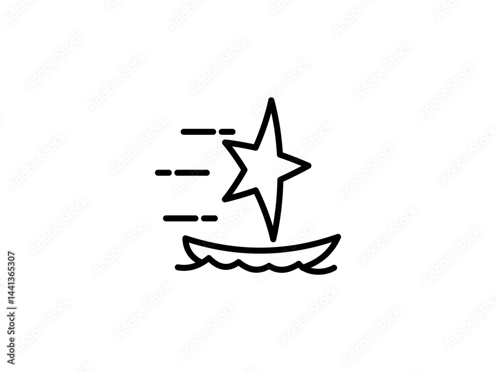 Fototapeta premium vector illustration of a ship