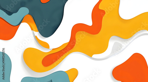 Abstract colorful swirls motion art