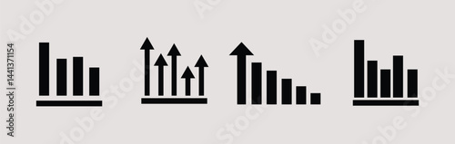 business graph icon. Graphs vector icon. growing up graph vector illustration,