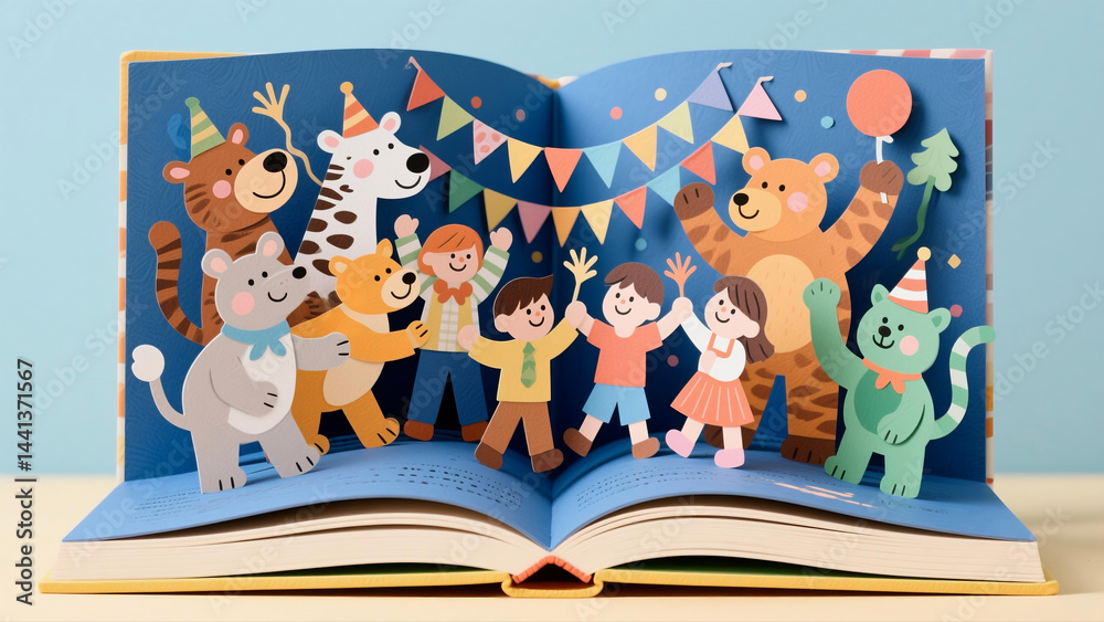 A happy childhood from fairy tale books