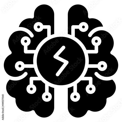 Neural Stimulation Glyph Icon