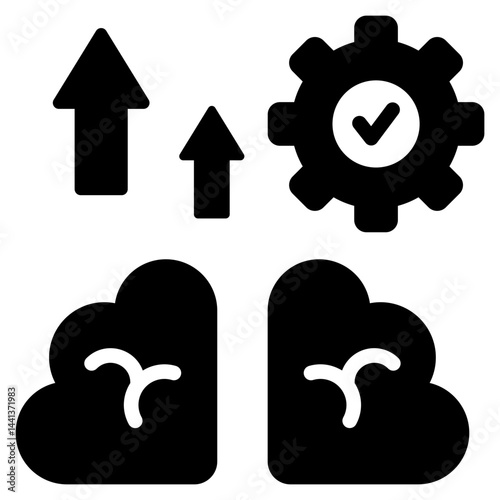 Neuroplasticity Glyph Icon