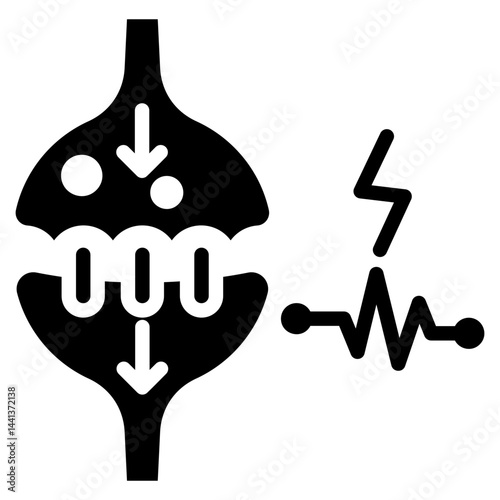 Neural Signal Glyph Icon