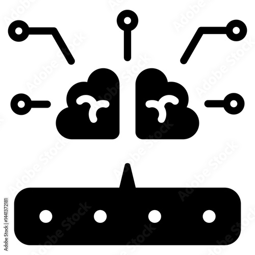 Cognitive Neuroscience Glyph Icon