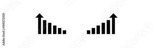 business graph icon. Graphs vector icon. growing up graph vector illustration,