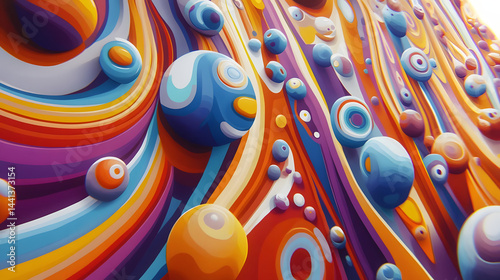Abstract swirling color patterns
