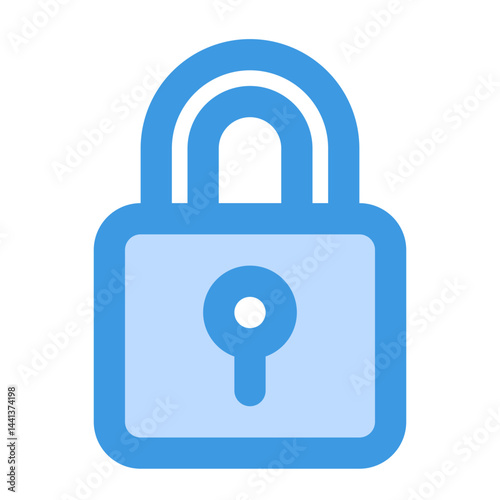 A simplified icon representing security and privacy for technology and finance use.