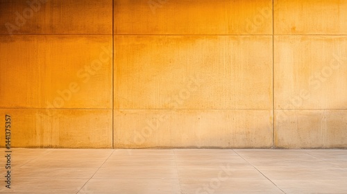 Obraz na płótnie Smooth concrete wall with warm orange hues, creating a minimalist backdrop for creative projects w salonie