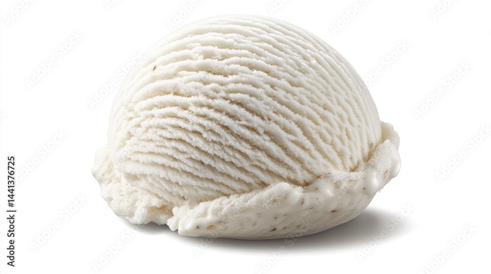 Fototapeta premium Single scoop of plain vanilla ice cream