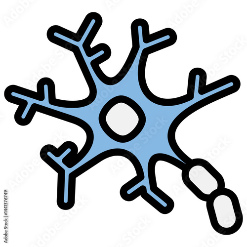 Neuron Blue Black Icon