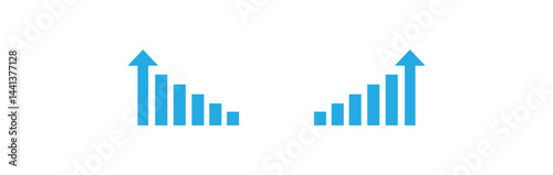 business graph icon. Graphs vector icon. growing up graph vector illustration,