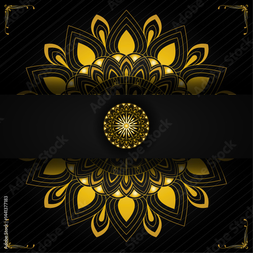 Traditional ornament mandala design | A mandala design inspired by self-discovery and sacred patterns. Useful for coaching brands, book covers, app interfaces, wallpapers, and mindfulness golden color